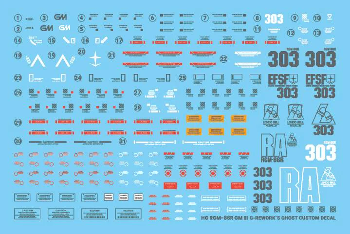 G-REWORK Decal H126 HGUC GMIII - Image 11