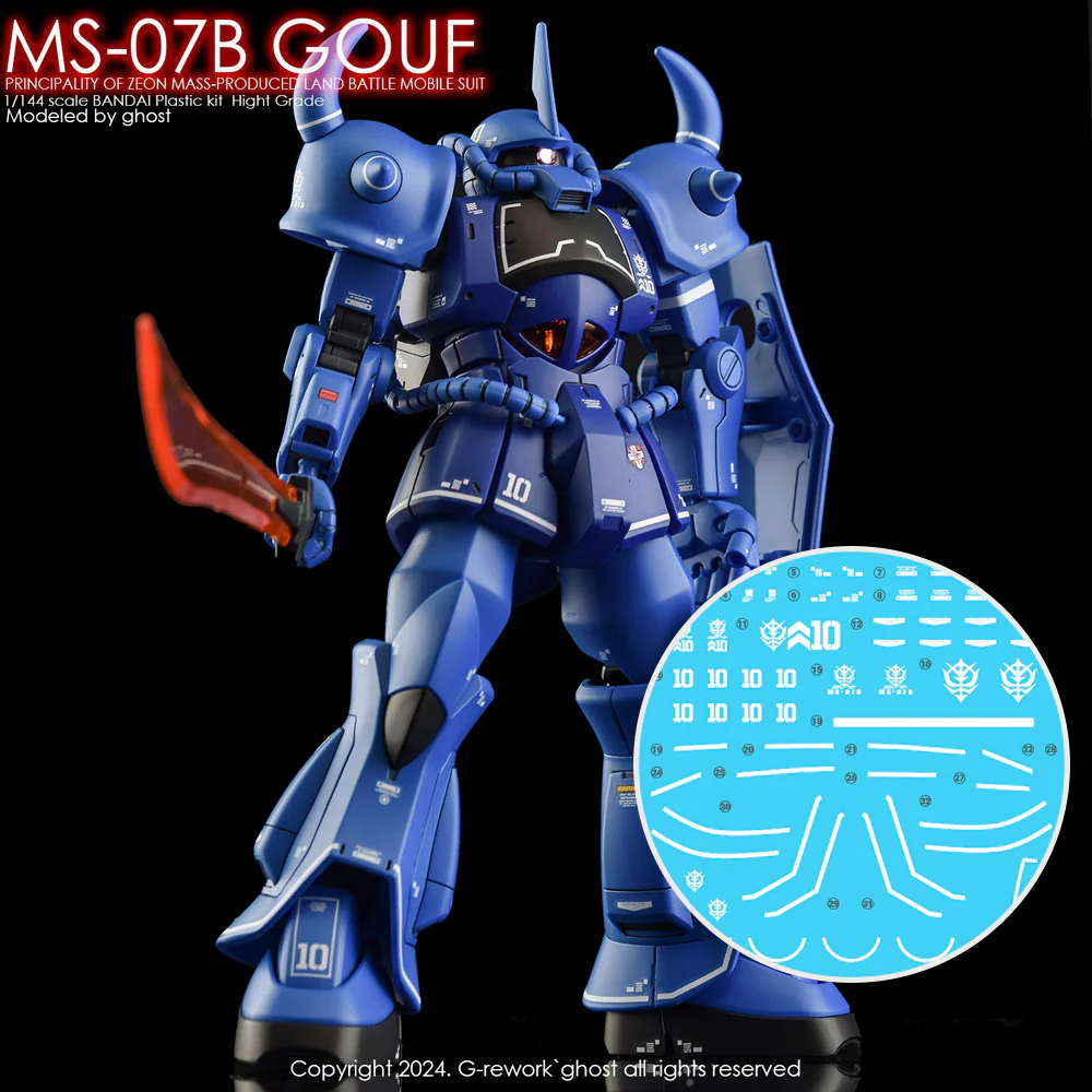 G-REWORK Decal H196 HGUC Gouf Revive