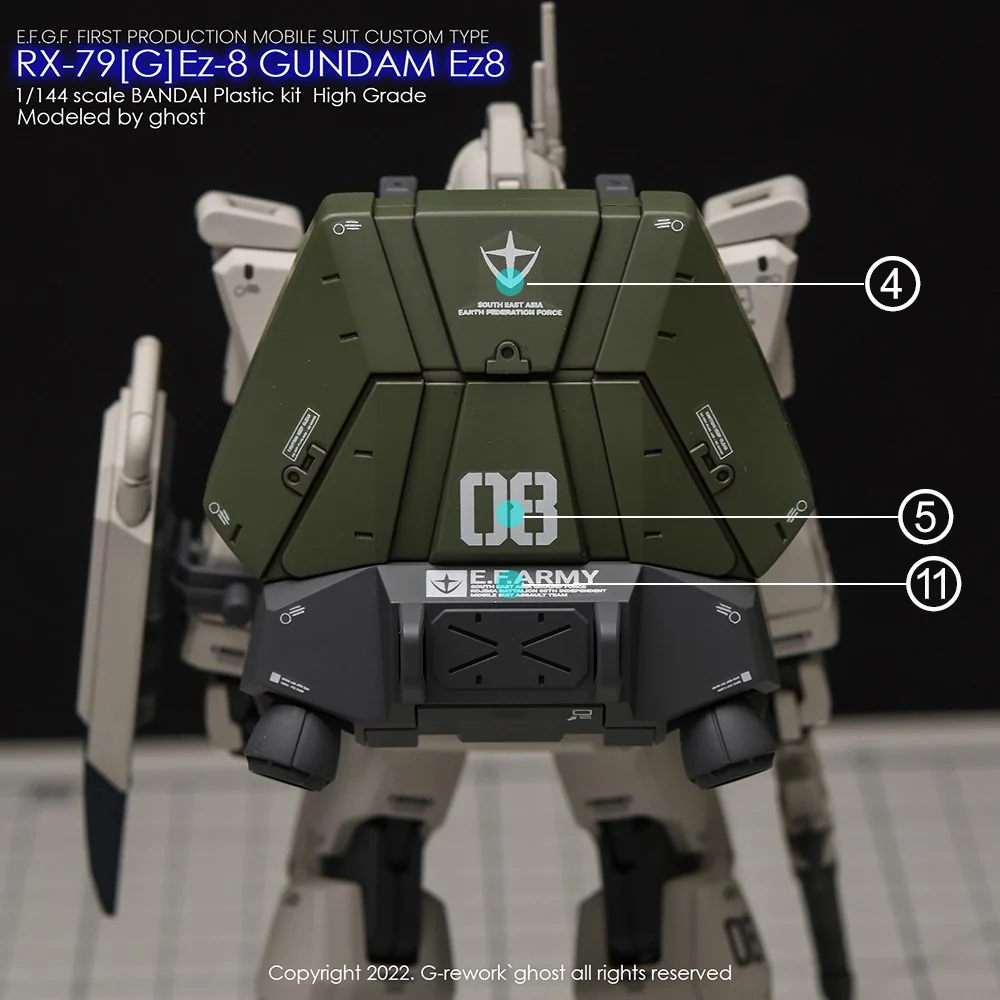 G-REWORK Decal H155 HGUC Gundam Ez8 - Image 11