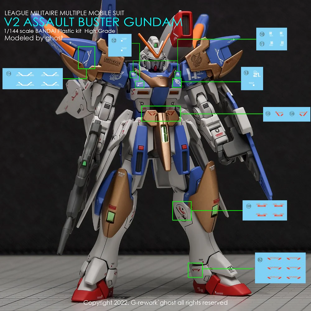 G-REWORK Decal H189 HGUC V2 Assault Buster Gundam - Image 4