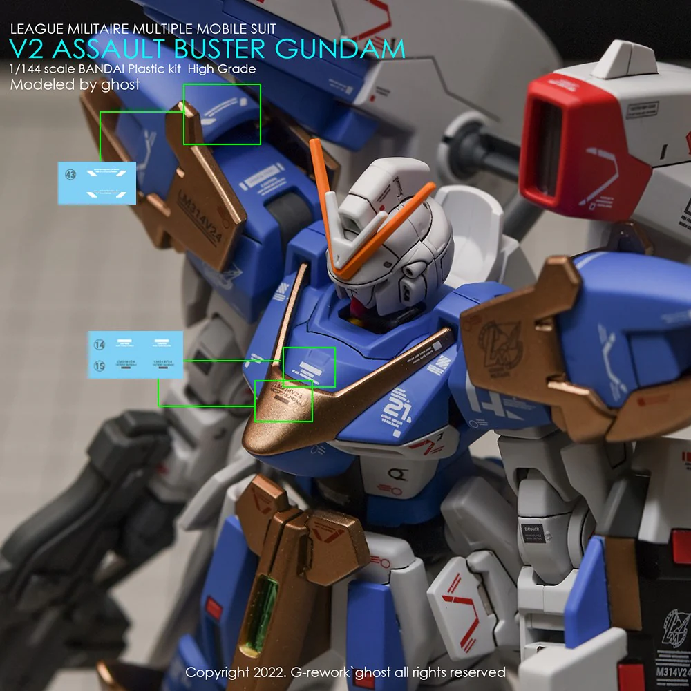 G-REWORK Decal H189 HGUC V2 Assault Buster Gundam - Image 7