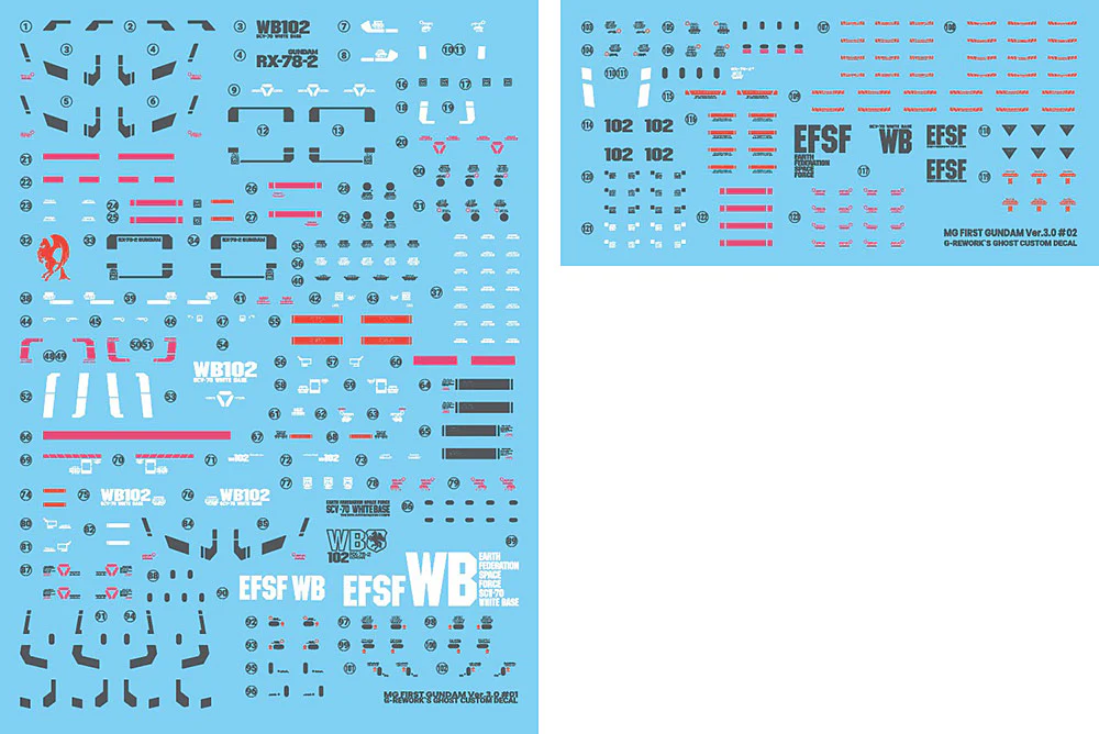 G-REWORK Decal M172 MG RX-78-2 Gundam Ver 3.0 - Image 2