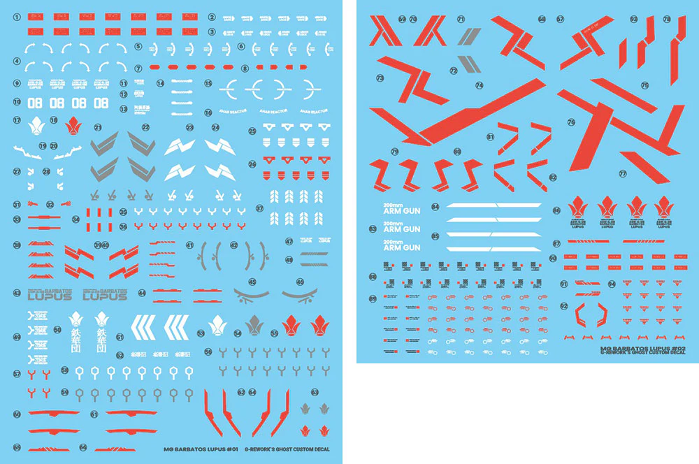 G-REWORK Decal M225 MG Gundam Barbatos Lupus - Image 2