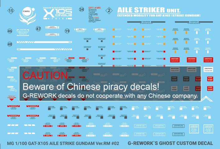 G-REWORK Decal M169 MG Aile Strike Gundam Ver.RM - Image 3