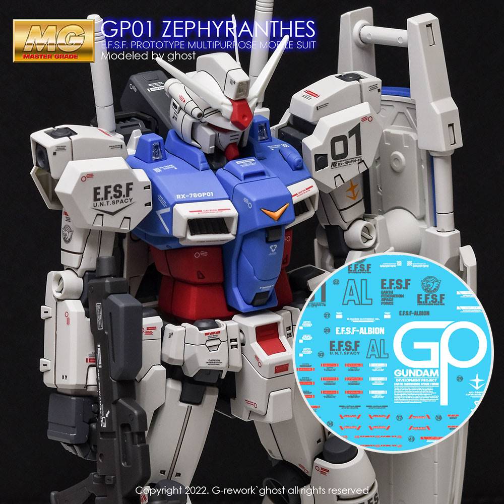 G-REWORK Decal M10 MG Gundam GP01 Zephyranthes
