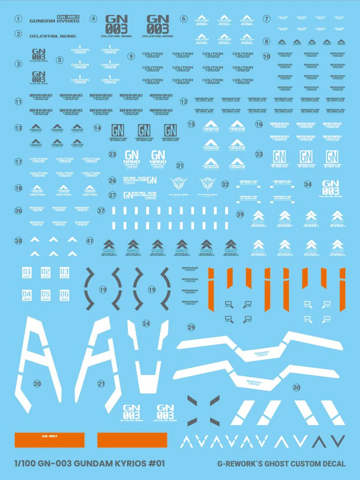 G-REWORK Decal M214 MG Gundam Kyrios - Image 15
