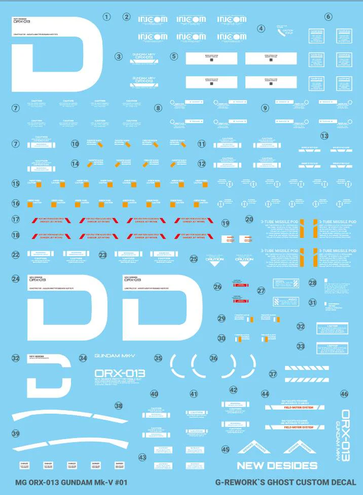 G-REWORK Decal ML-MK5 MG Gundam Mk-V - Image 10