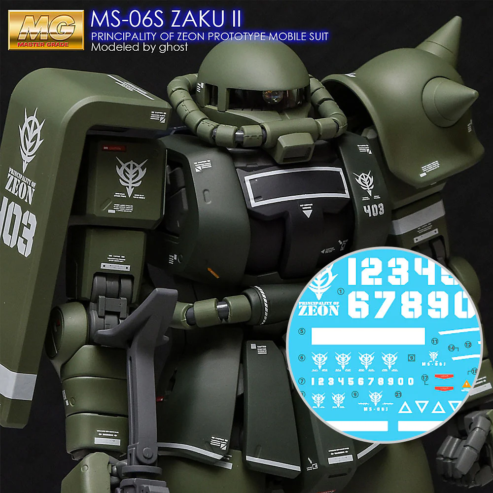 G-REWORK Decal M97 MG MS-06F/J Zaku II Ver 2.0