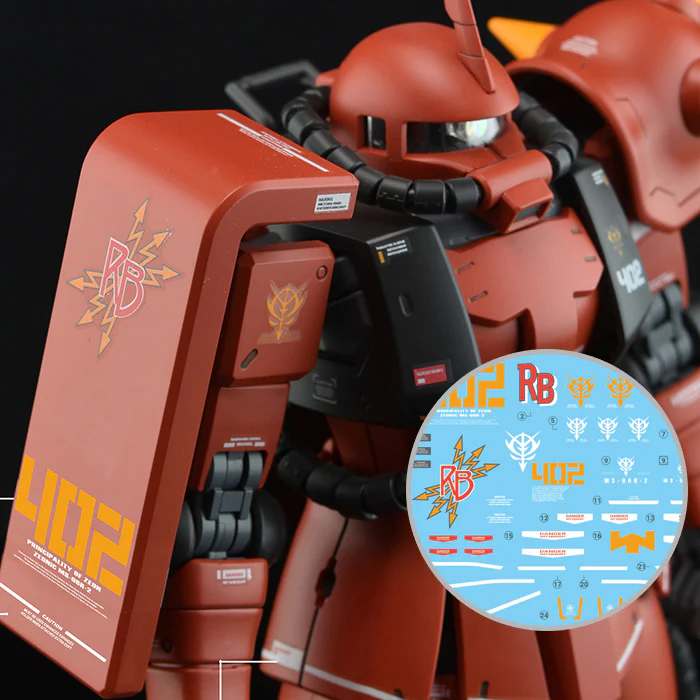 G-REWORK Decal M97J MG MS-06R-2 Zaku II Johnny Ridden Custom