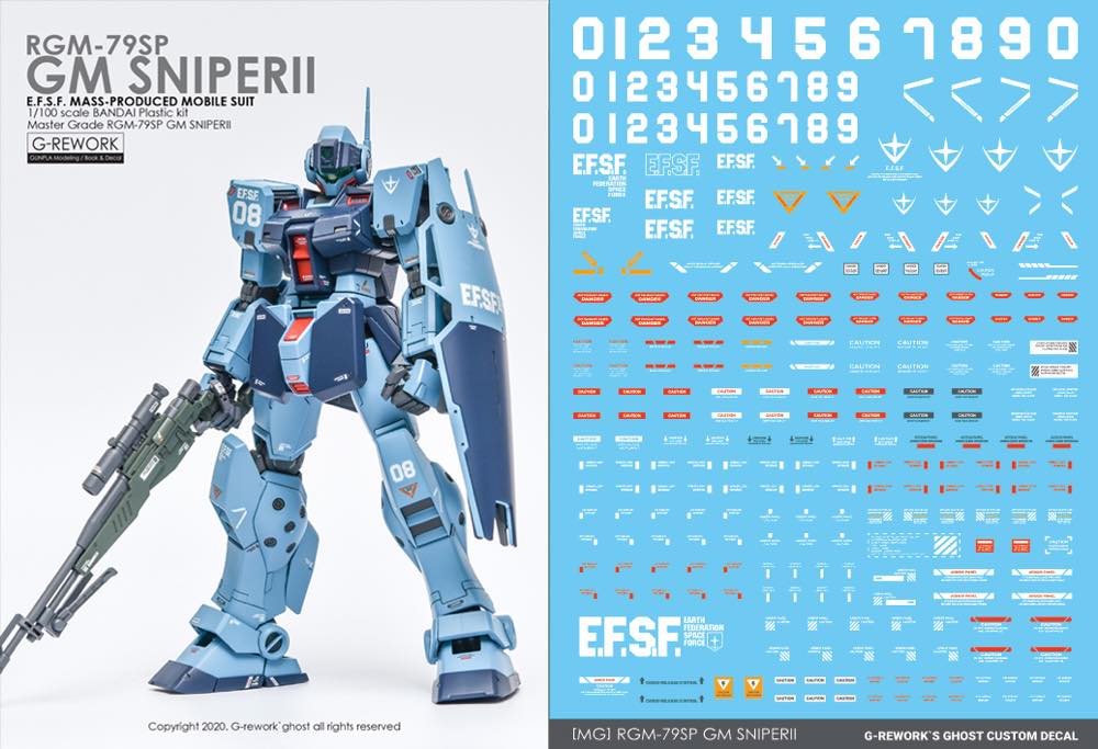 G-REWORK Decal M195 MG RGM-79SP GM Sniper II - Image 2