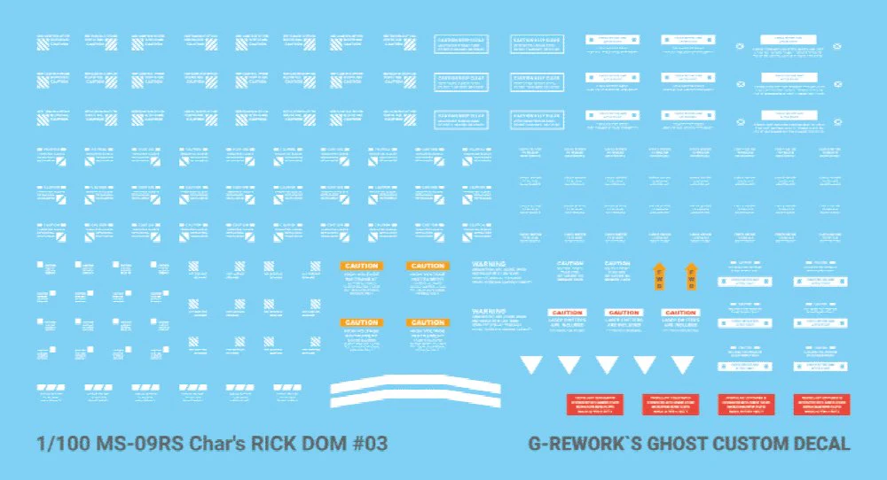 G-REWORK Decal M196 MG Rick Dom 1.5 Char's Custom - Image 15