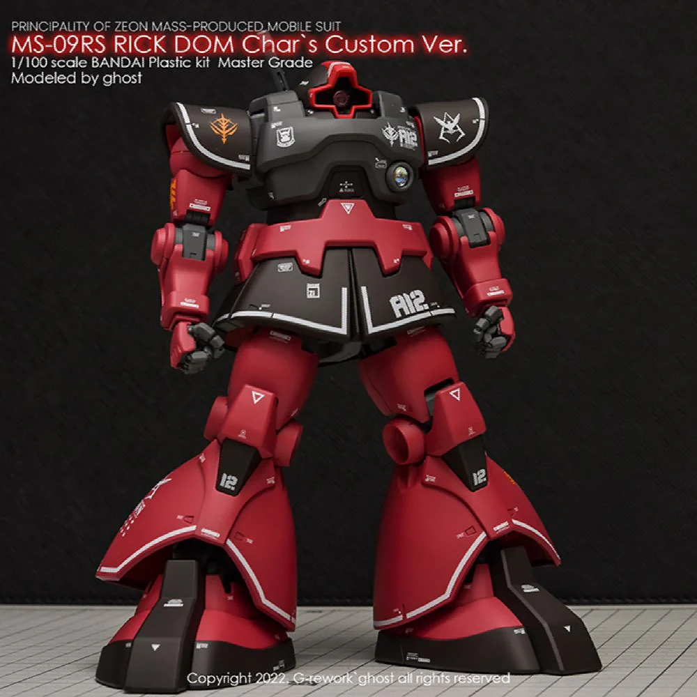 G-REWORK Decal M196 MG Rick Dom 1.5 Char's Custom - Image 2