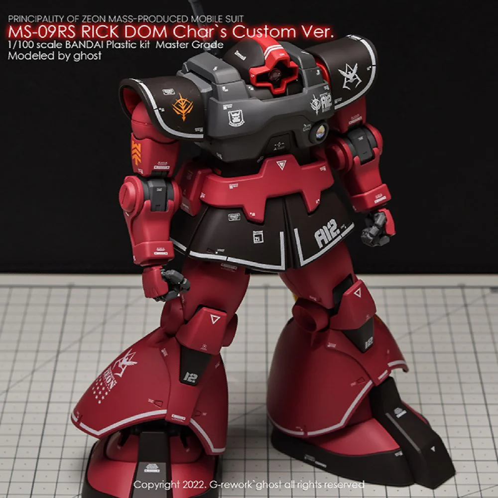 G-REWORK Decal M196 MG Rick Dom 1.5 Char's Custom - Image 3