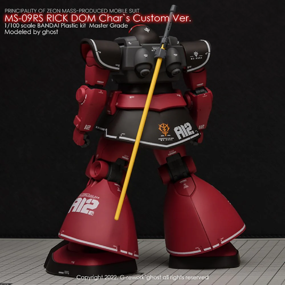 G-REWORK Decal M196 MG Rick Dom 1.5 Char's Custom - Image 5