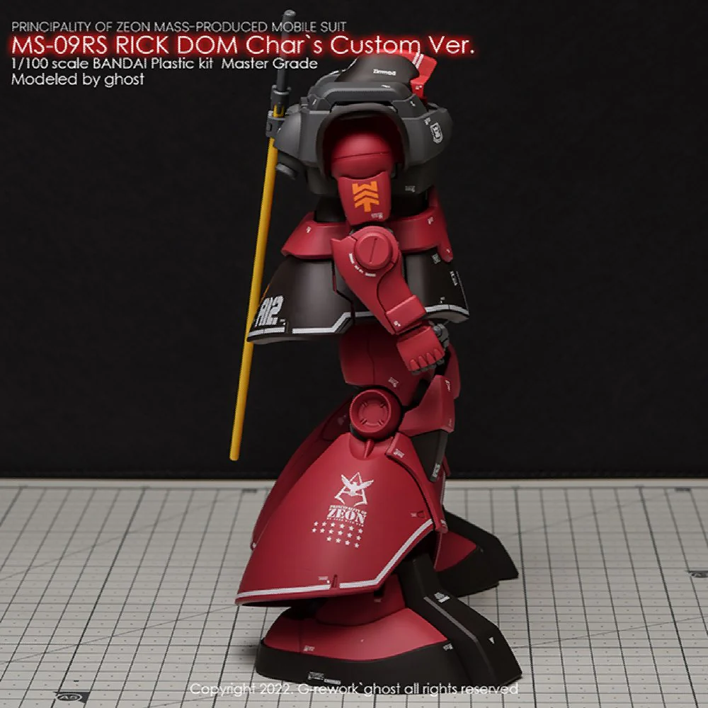 G-REWORK Decal M196 MG Rick Dom 1.5 Char's Custom - Image 6