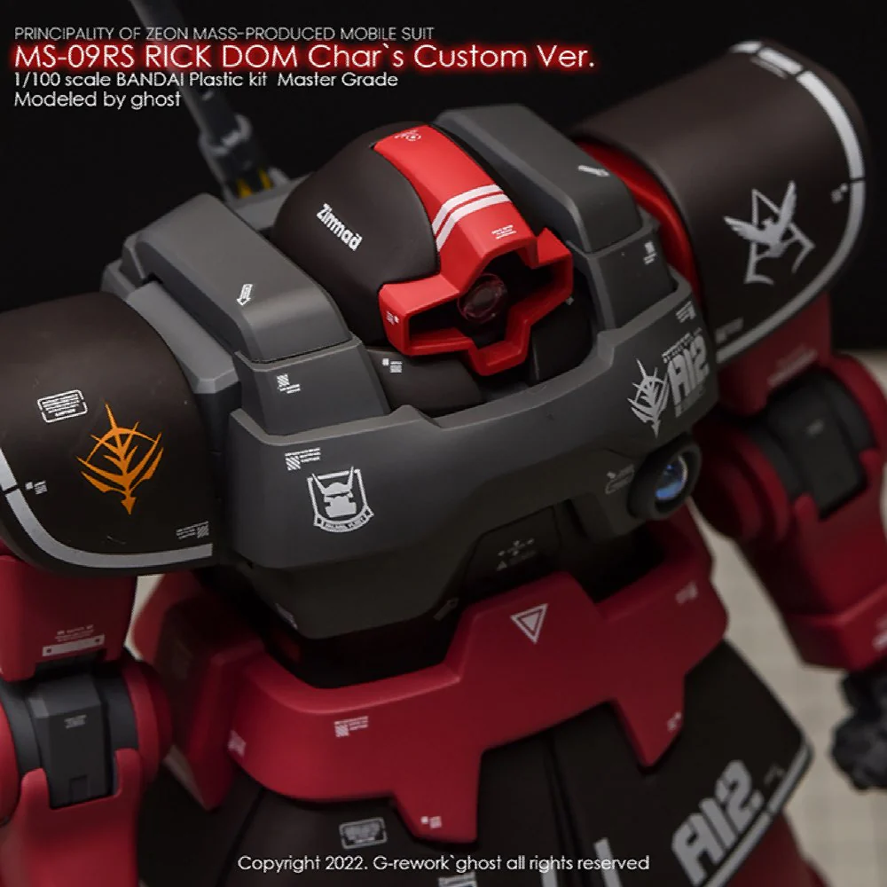 G-REWORK Decal M196 MG Rick Dom 1.5 Char's Custom - Image 8