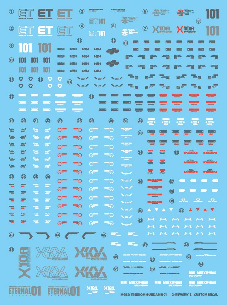 G-REWORK Decal MS01 MGSD Freedom Gundam - Image 9
