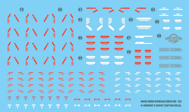 G-REWORK Decal MS03 MGSD Wing Gundam Zero Custom - Image 18