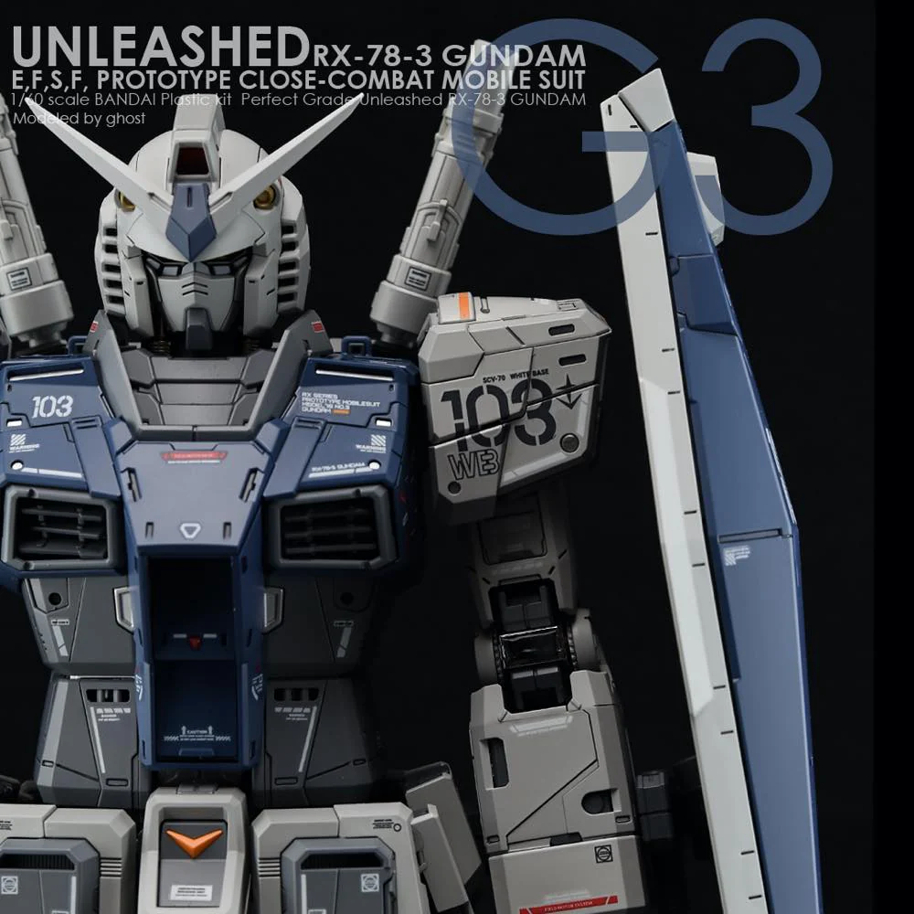 G-REWORK Decal P19-G3 PG Unleashed RX-78-2 Gundam Decal G3 Ver. - Image 5