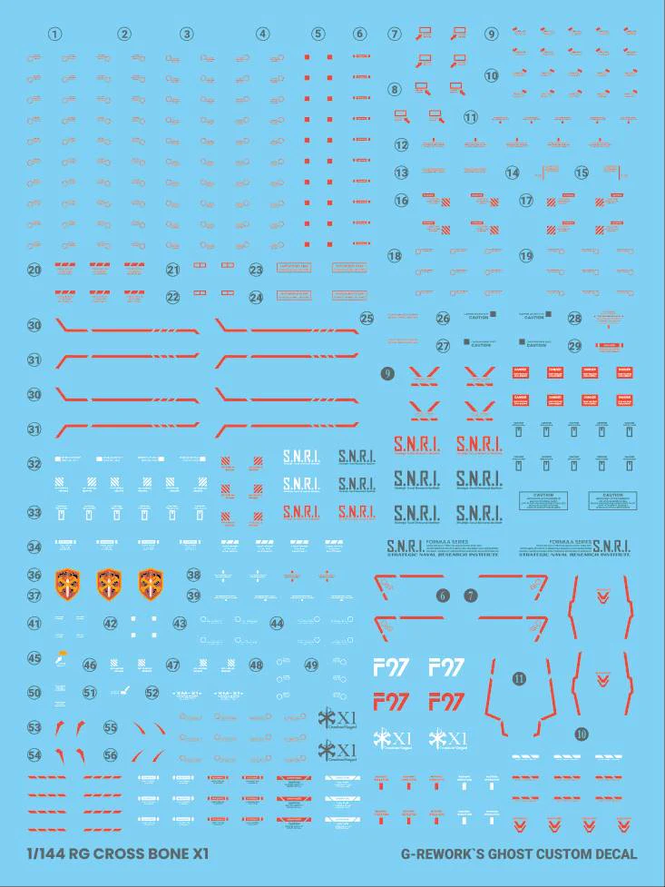 G-REWORK Decal RG31 RG Crossbone Gundam X1 - Image 9
