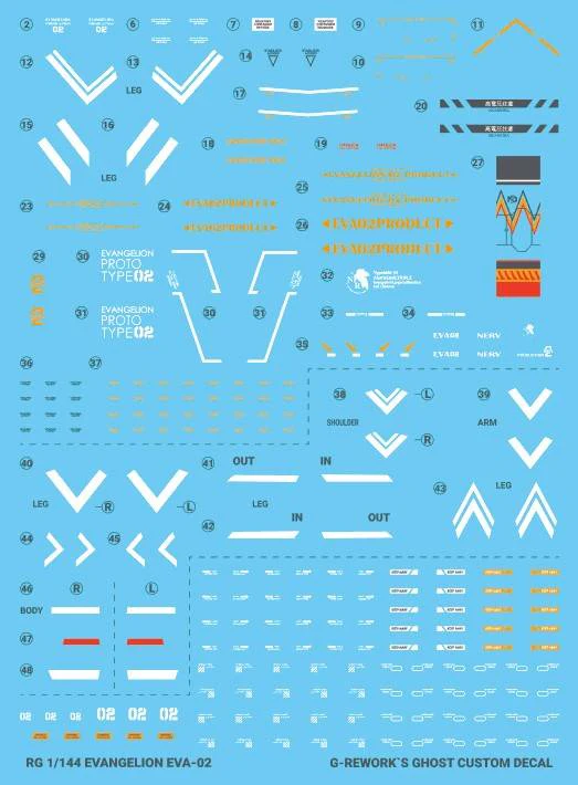 G-REWORK Decal RG-E2 RG Evangelion Unit-02 - Image 8