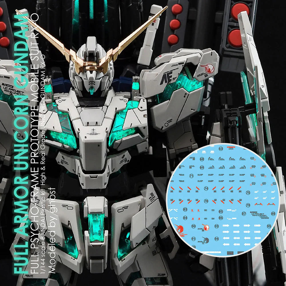 G-REWORK Decal RG30 RG Full Armor Unicorn Gundam