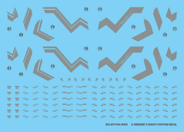 G-REWORK Decal RG38 RG Gundam Epyon - Image 12