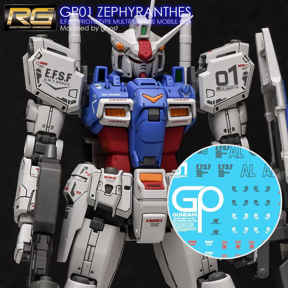 G-REWORK Decal RG12 RG Gundam GP01 Zephyranthes