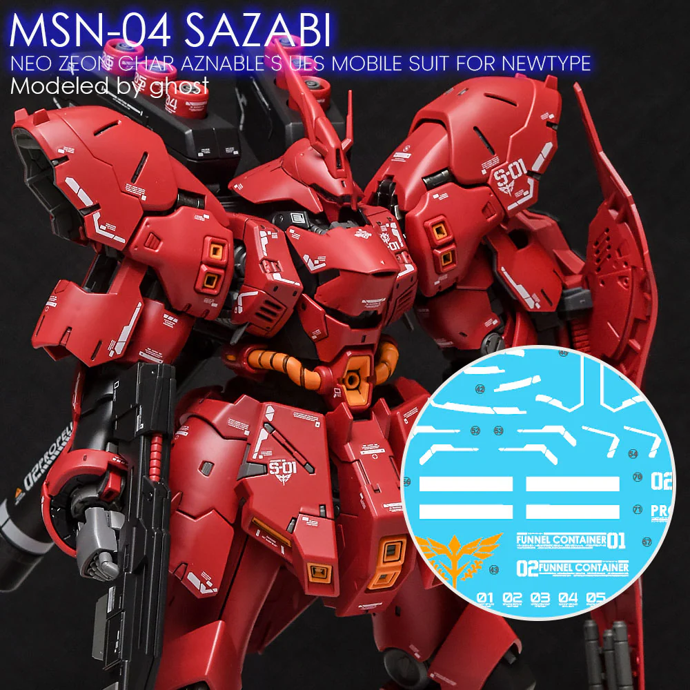 G-REWORK Decal RG29 RG Sazabi (Decal v2.0)