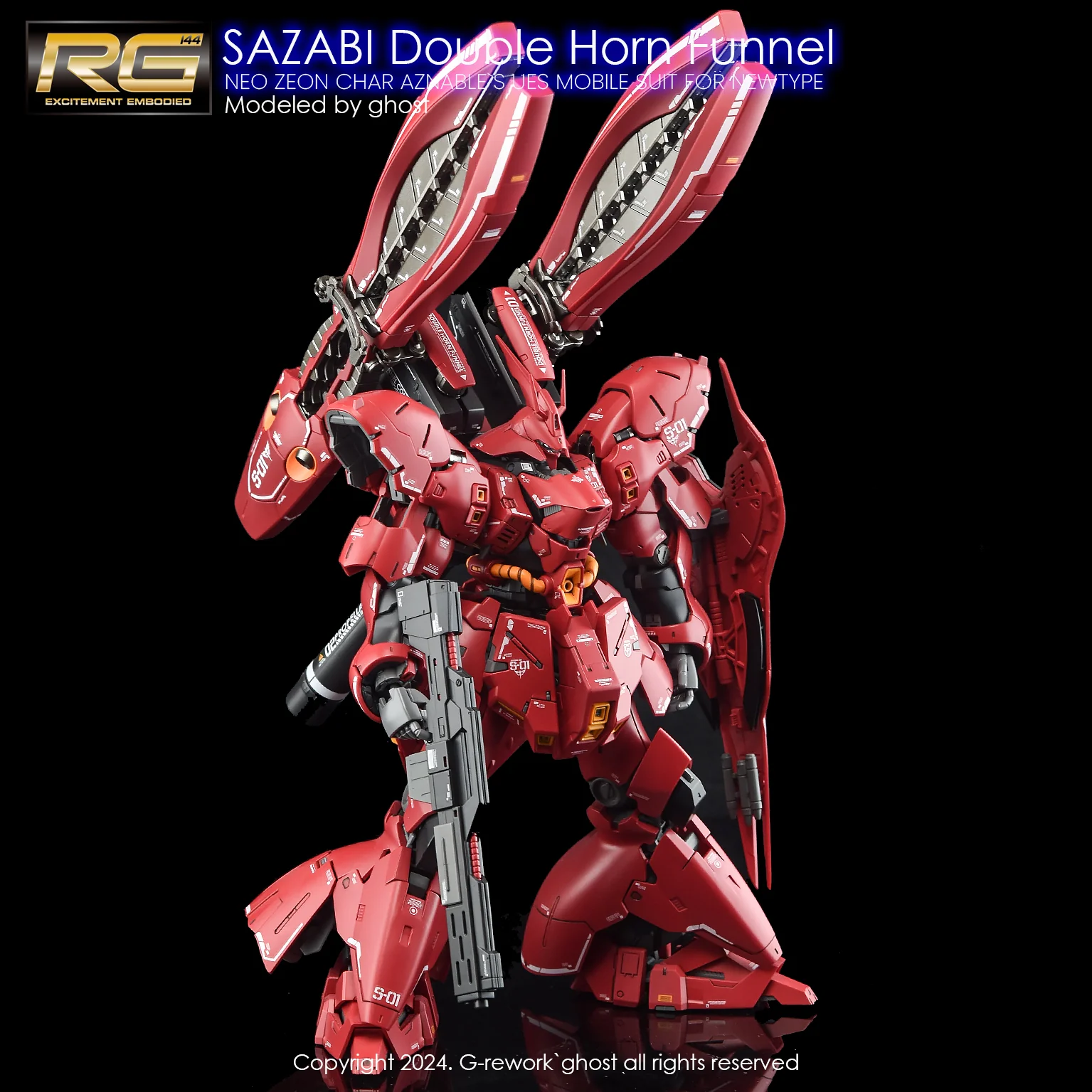 G-REWORK Decal RG29-DH RG Sazabi (Double Horn Expansion) - Image 3