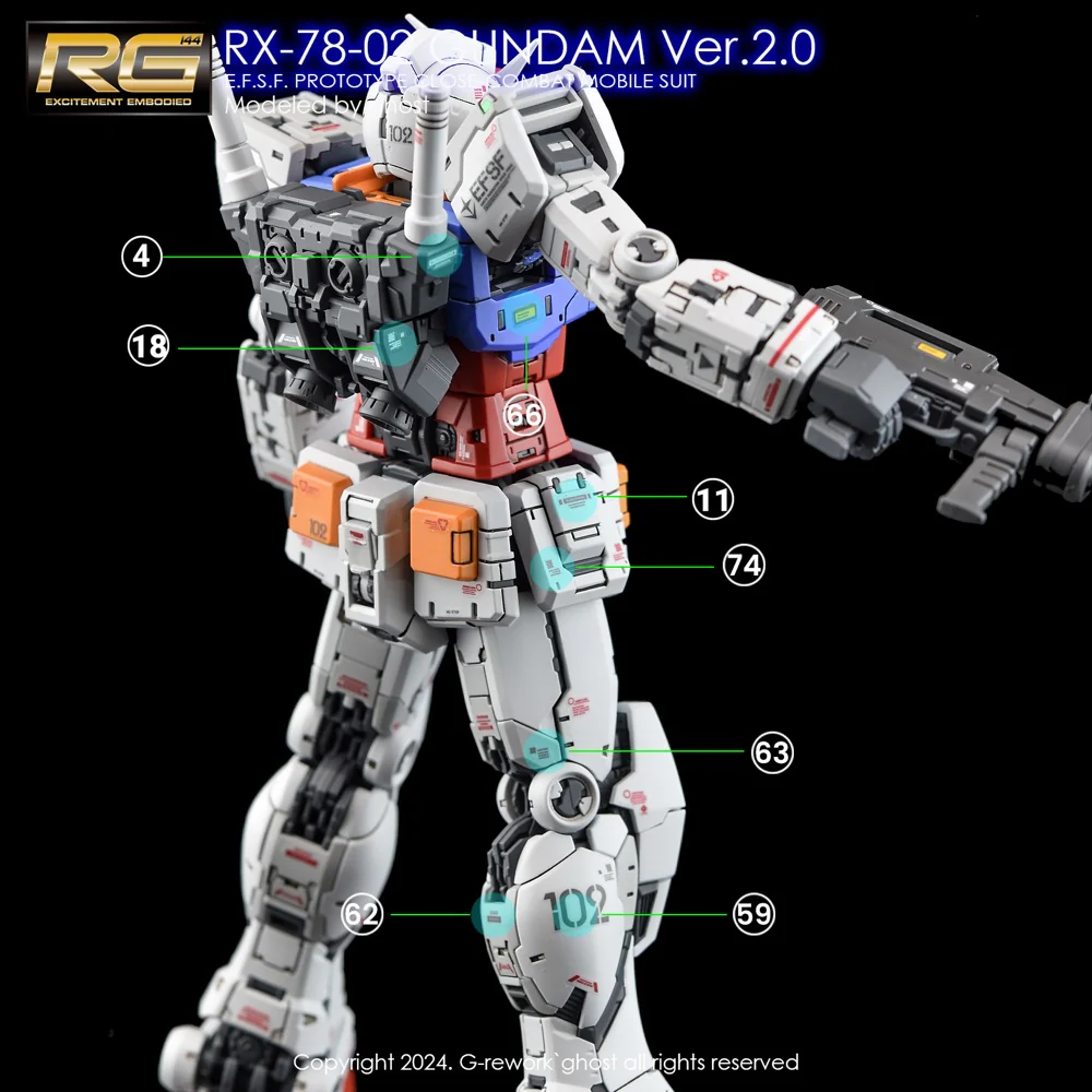 G-REWORK Decal RG40 RG RX-78-2 Gundam Ver 2.0 - Image 12