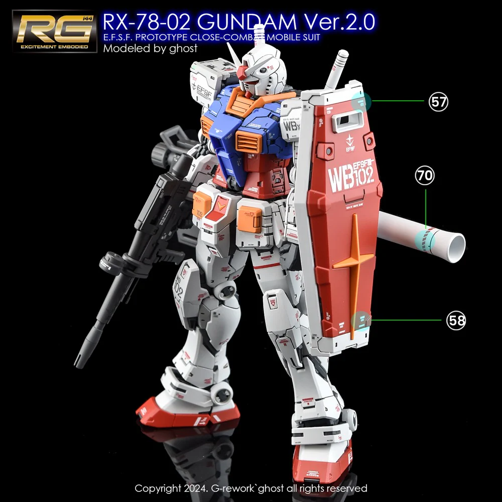 G-REWORK Decal RG40 RG RX-78-2 Gundam Ver 2.0 - Image 13