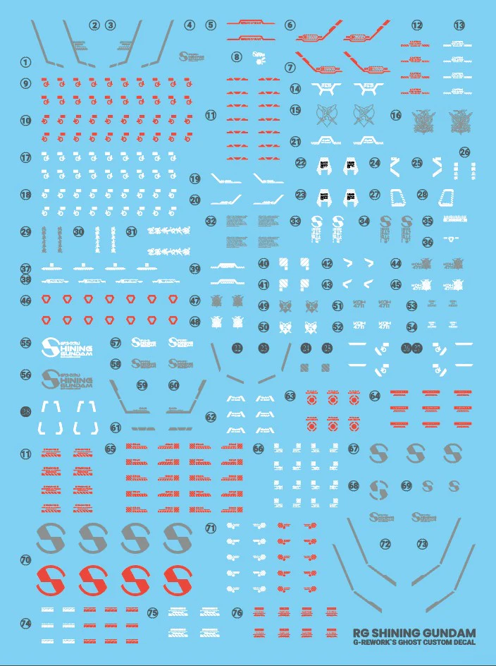 G-REWORK Decal RG42 RG Shining Gundam - Image 13