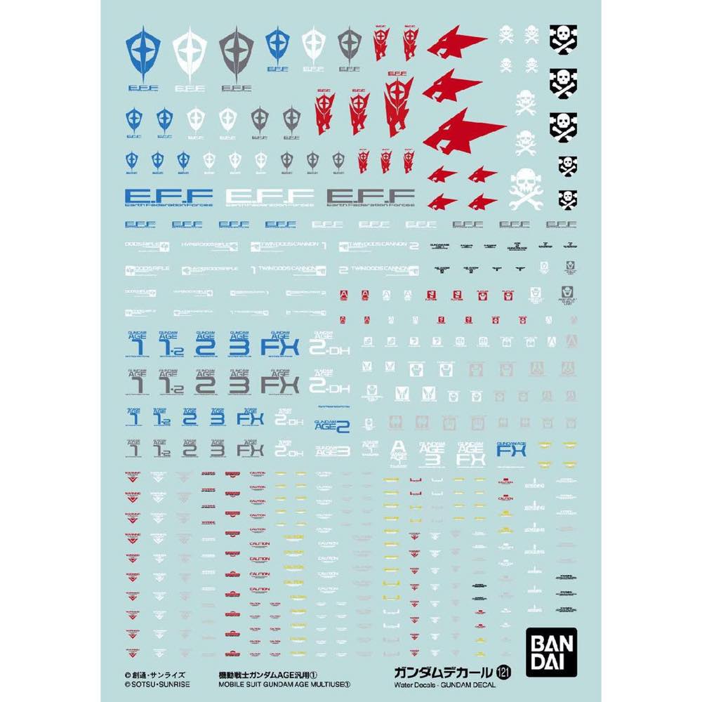 GD-121 HG Gundam AGE Series Decal