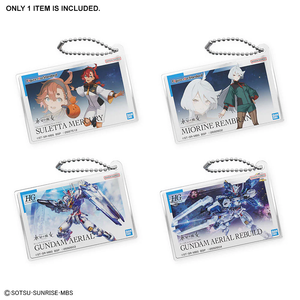 Gunpla Package Art Acrylic Ball Chain: Suletta Mercury - Image 2