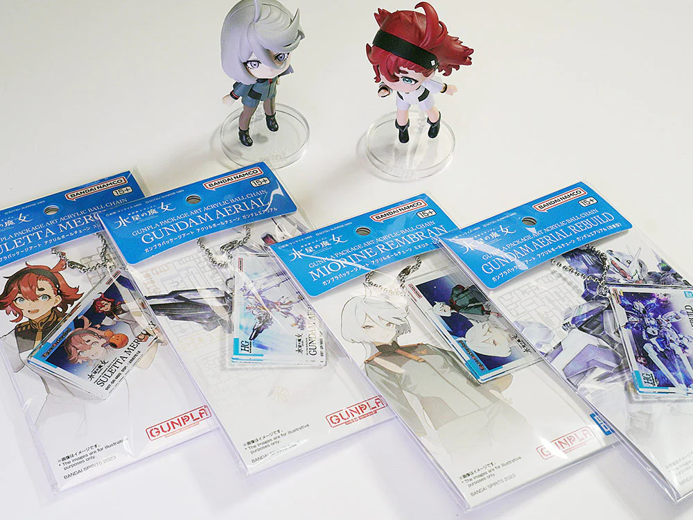 Gunpla Package Art Acrylic Ball Chain: Suletta Mercury - Image 3