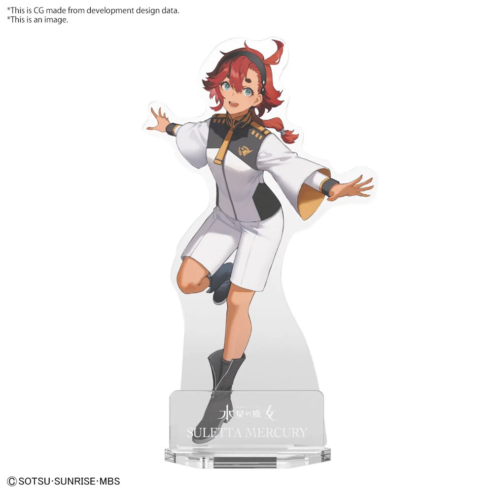 Gunpla Package Art Acrylic Stand: Suletta Mercury - Image 2