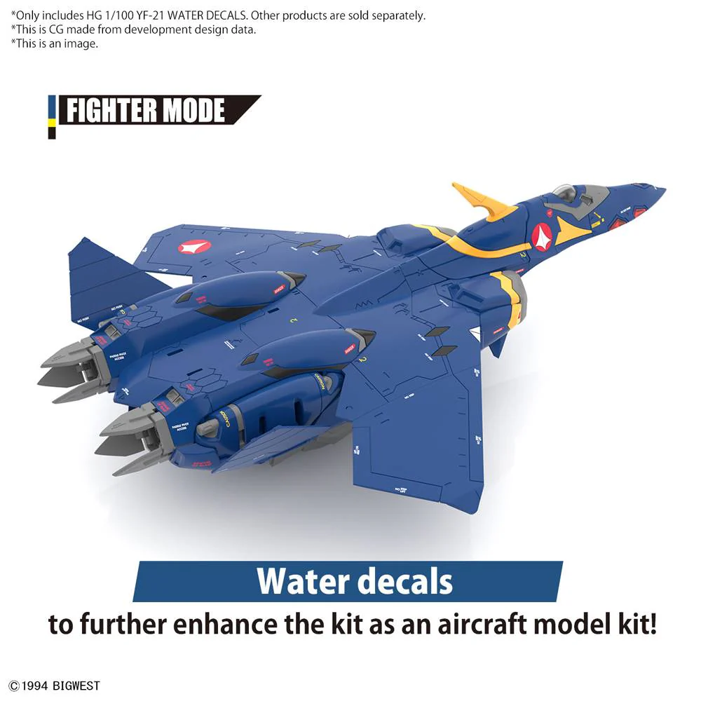 HG 1/100 YF-21 (Guld Goa Bowman Use) Water-Slide Decals - Image 5