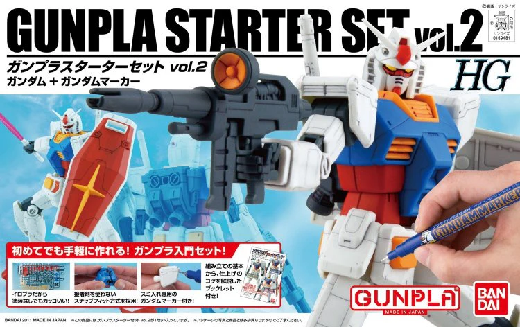 HGUC Gunpla Starter Set 2: Gundam Ver.G30th & Gundam Marker - Image 5