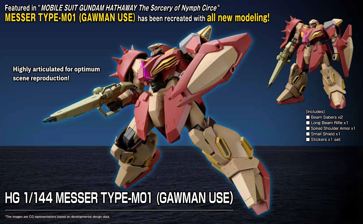 HGUC Me02R-M01 Messer Type-M01 (Gawman Use) - Image 2