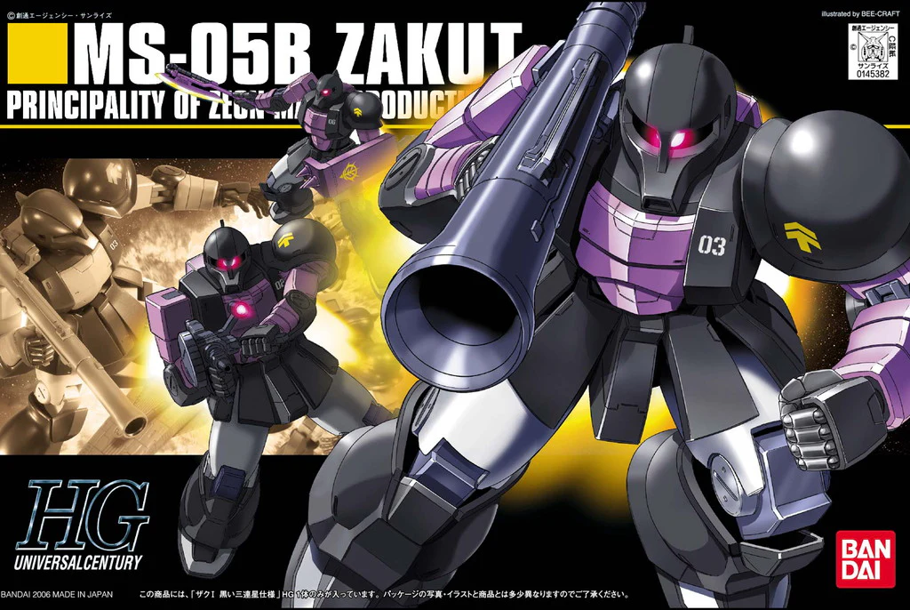 HGUC MS-05B Zaku I Black Tri-Star - Image 3