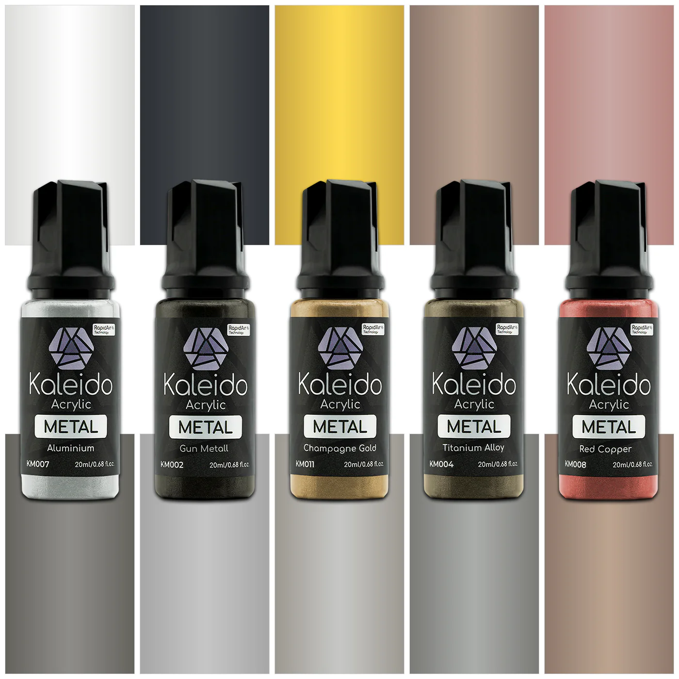 Kaleido ColorWorks Metal Colors Acrylic 20ml (Group)