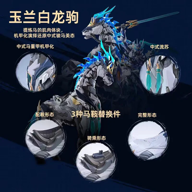 Legend of Star General MNP-XH05 Zhao Yun & White Dragon Horse Model Kit - Image 12