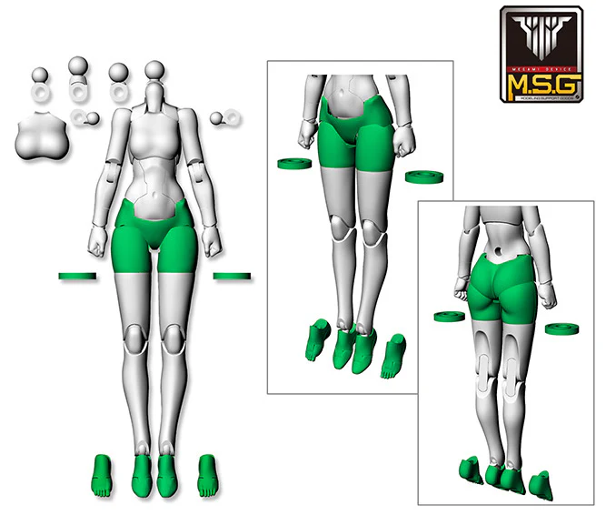 Megami Device KP567 MSG 02 Bottoms Set (White) - Image 9