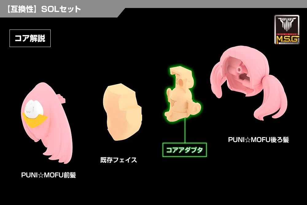 Megami Device KP731 MSG 05 Face Set SOL (Skin Color D) - Image 6