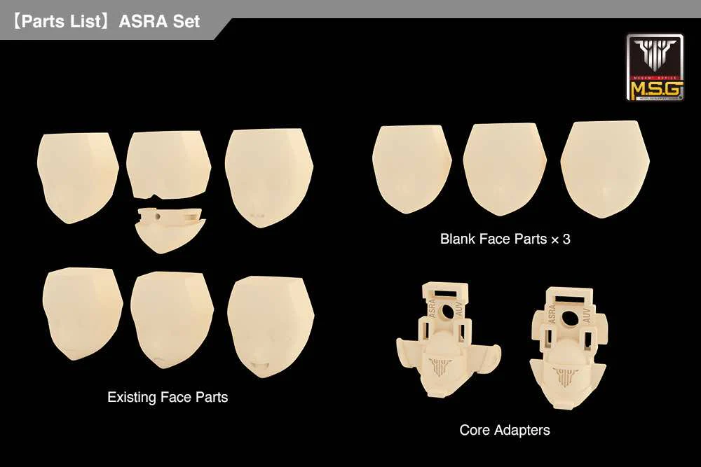 Megami Device KP754 MSG 03 Face Set Asra (Skin Color C) - Image 4
