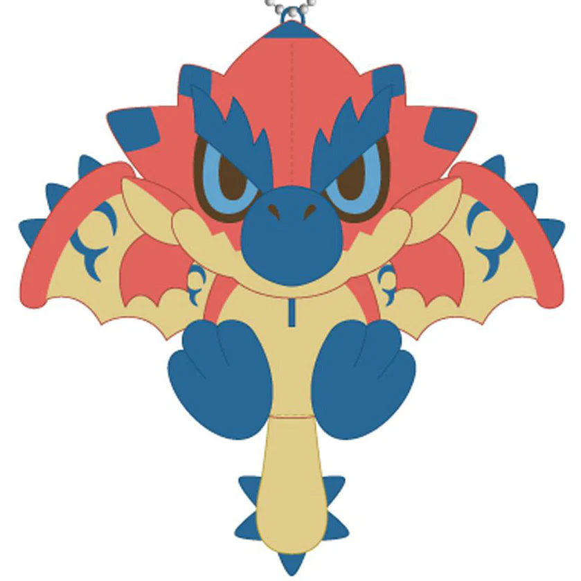 Monster Hunter Chibi Style Plush Keychain: Rathalos