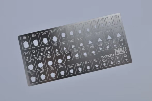 MT-09 Photo Etched Tools: Polygon Scribing Templates 1 - Image 2