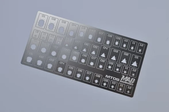 MT-09 Photo Etched Tools: Polygon Scribing Templates 1 - Image 3