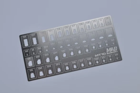 MT-10 Photo Etched Tools: Polygon Scribing Templates 2 - Image 2